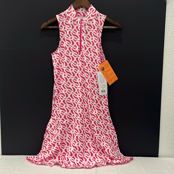 Gottex Tops - Gottex Studio XS Geo Pink Sleeveless Dress with 4-Way Stretch Dry Technology